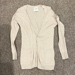 Abercrombie & Fitch Beige Cardigan Sweater